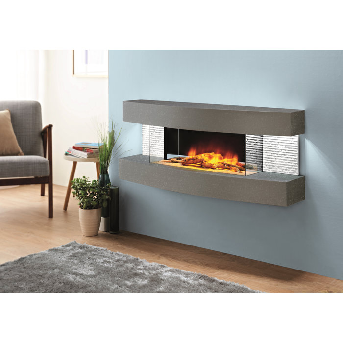 Orren Ellis Fraenzel Curve Wall Mounted Electric Fireplace & Reviews